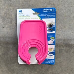 Pink Clip-On Drink Holder for Chairs and Trays
